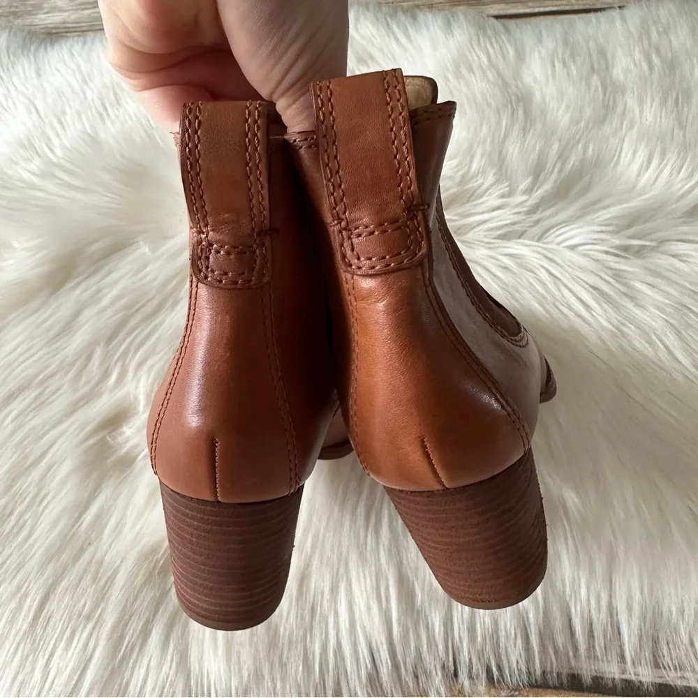 New Madewell The Regan Boots Brown Leather Shoes 5.5